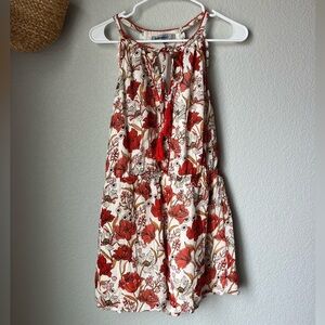 Bailey Blue Red and White Tie-Front Top